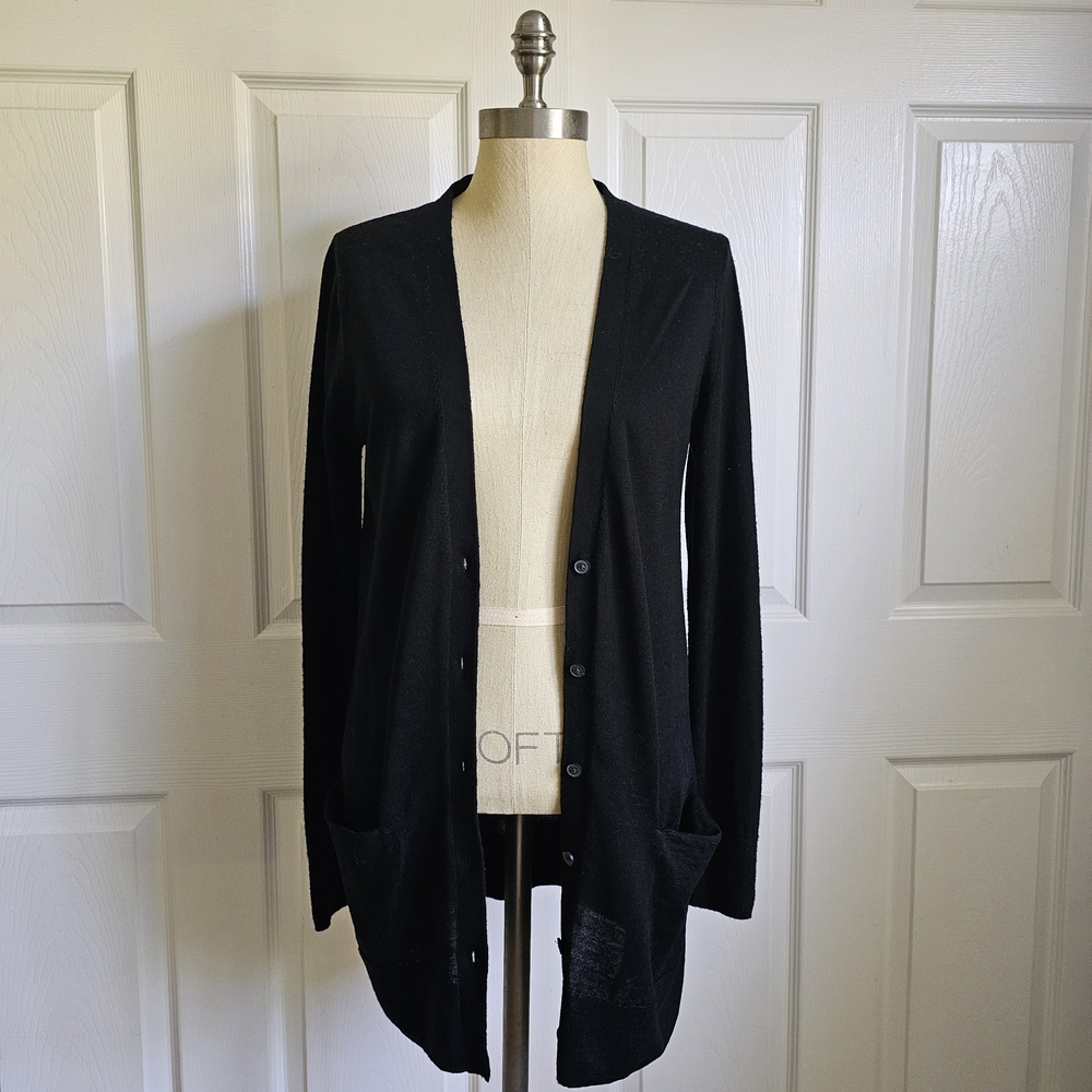 Banana Republic Black Merino Wool Cardigan - Picture 2 of 7